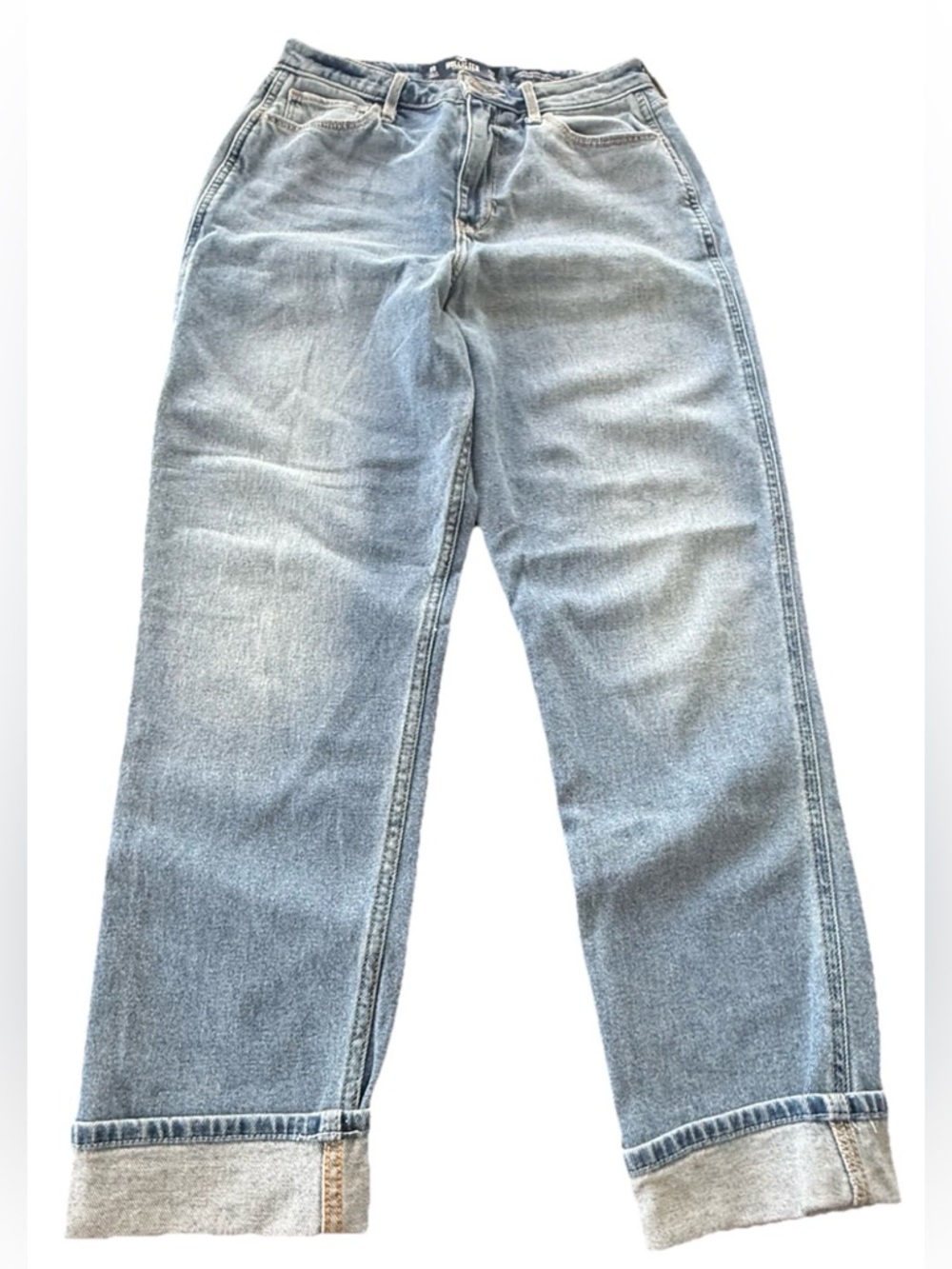 Hollister Curvy Ultra High Rise Jeans 9R Light Wash Straight Leg